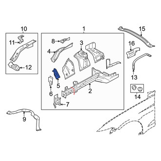 Ford OE - Front Left Fender Apron Reinforcement