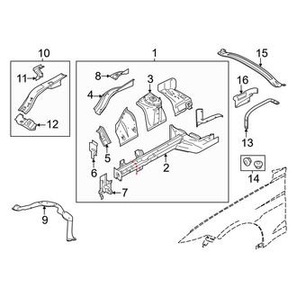 Ford OE - Fender - Structural Components & Rails