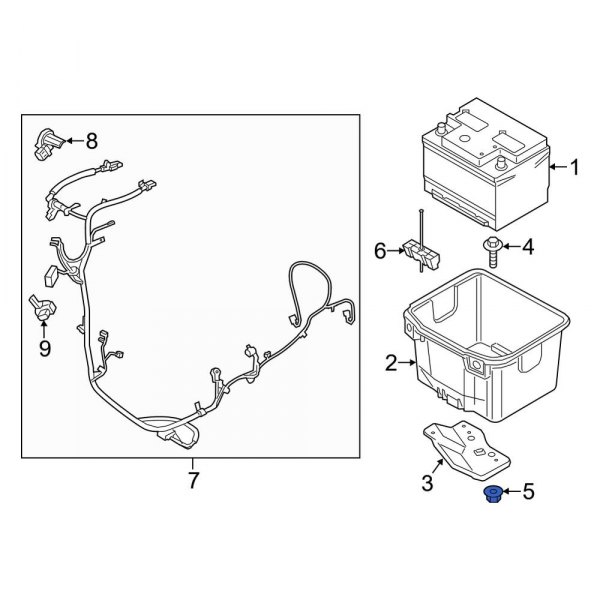 Battery Tray Nut