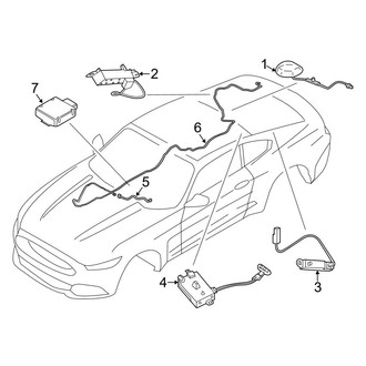 Ford OE - Electrical - Antenna (EcoBoost / EcoBoost Premium / GT / GT Premium / Shelby GT350 / Shelby GT350R Coupe)