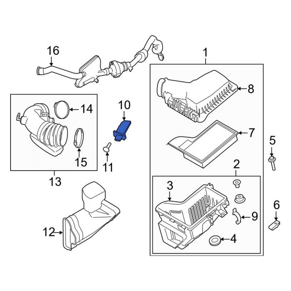 Ford OE 8V2Z12B579A - Mass Air Flow Sensor