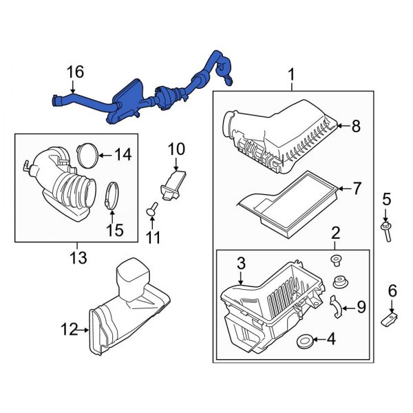 Ford OE JR3Z9P437B Engine Air Intake Resonator