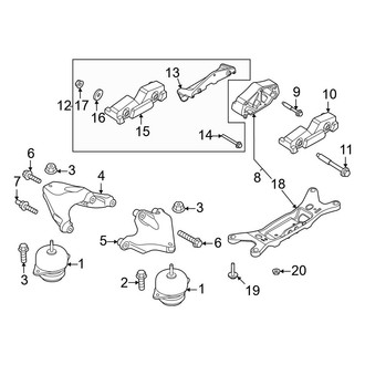 Ford OE - Engine & Transmission Mounting (J Engine VIN Character)
