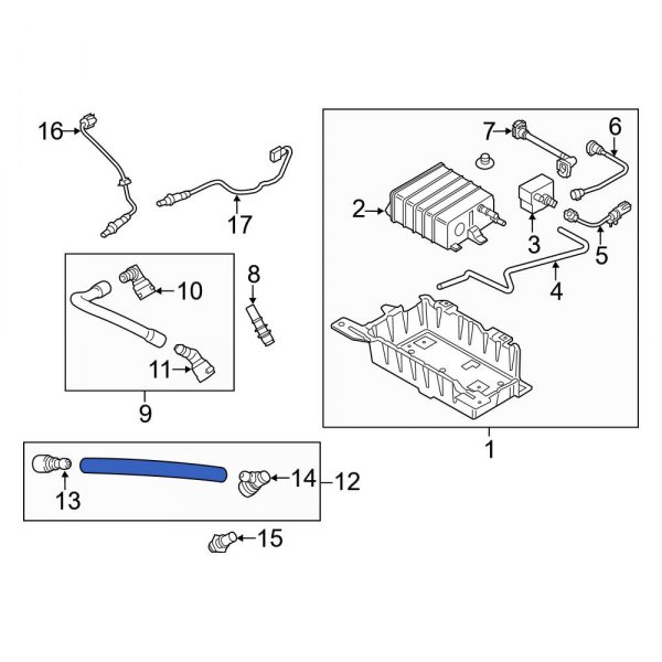 Ford OE GR3Z6758A PCV Valve Hose