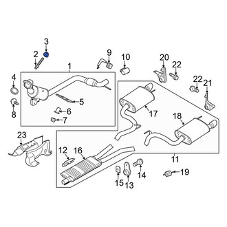 Ford OE - Exhaust Pipe Nut