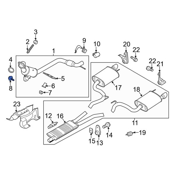 Ford OE W715404S439 Catalytic Converter Bolt
