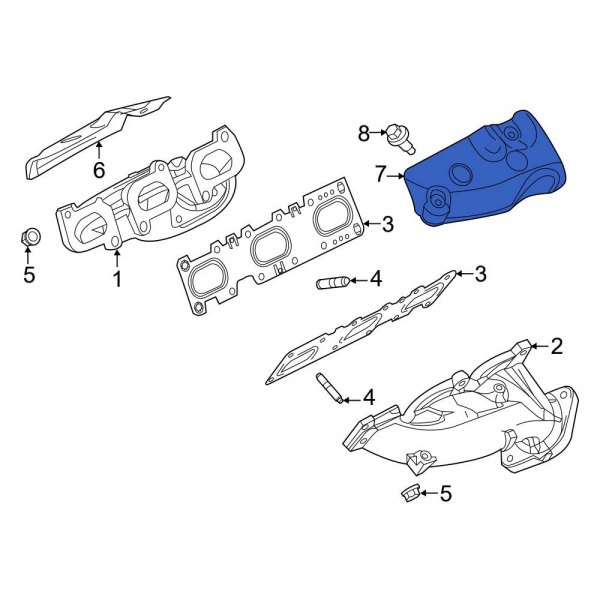Ford OE BR3Z9Y427L Left Exhaust Manifold Heat Shield