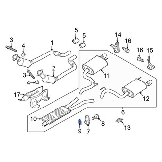 Ford OE - Exhaust System Hanger Nut