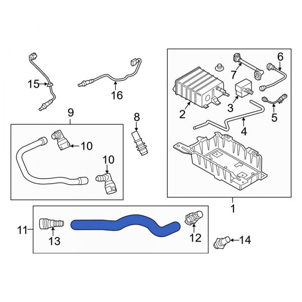 Ford OE JR3Z6758A PCV Valve Hose