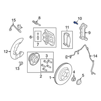 Ford OE - Front Disc Brake Caliper Anchor Plate Bolt
