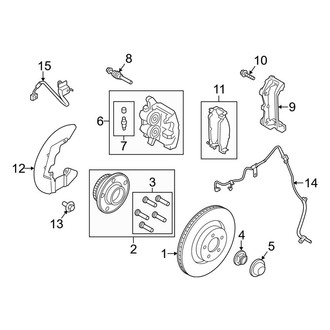 Ford OE - Front Suspension - Brake Components (Premium Brakes)