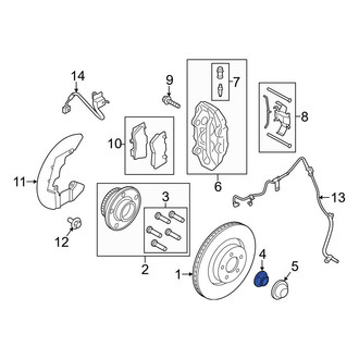 Ford OE - Front CV Joint Nut