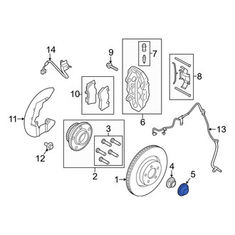 Ford OE - Front Wheel Bearing Dust Cap