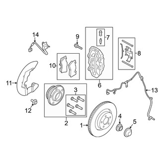 Ford OE - Front Suspension - Brake Components (With Brembo)