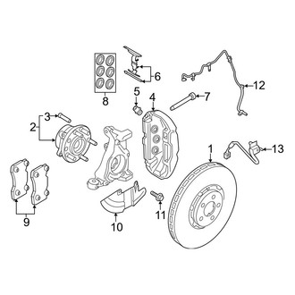 Ford OE - Front Suspension - Brake Components (With Brembo), (Shelby GT500)