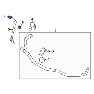 Ford OE - Rear Suspension Stabilizer Bar Link Nut