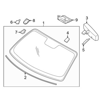Ford OE - Windshield - Glass
