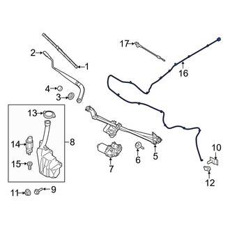 Ford OE - Front Windshield Washer Hose
