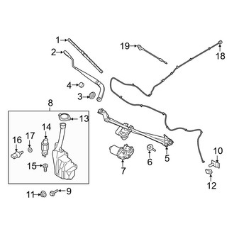 Ford OE - Windshield - Wiper & Washer Components (EcoBoost / EcoBoost Premium / GT / GT Premium / Shelby GT350 / Shelby GT350R)