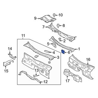 Ford OE - Front Left Cowl Panel Drain Hose