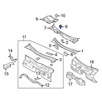 Ford OE - Outer Cowl Cover Rivet