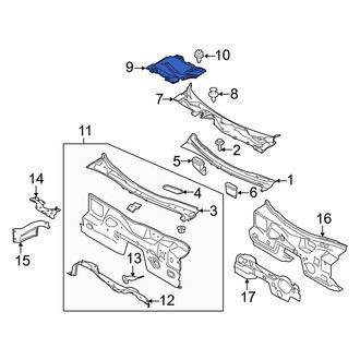 Ford OE - Front Right Cowl Cover