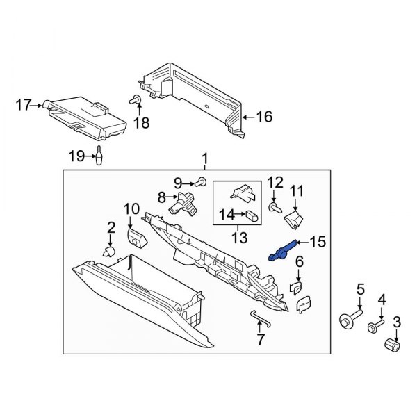 Ford Oe Fr Z B Front Glove Box Support