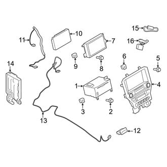 Ford OE - Instrument Panel - Sound System (Receiver & Controls, With Interface 3, 4)