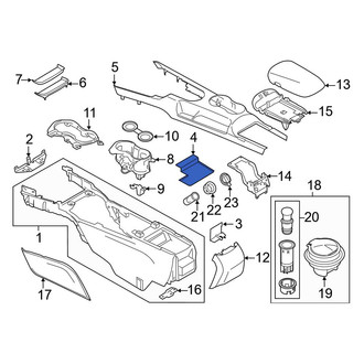 Ford OE - Rear Console Mat