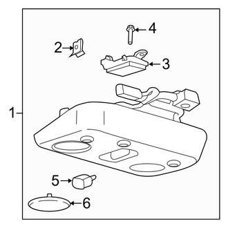 Ford OE - Overhead Console (W/O Perimeter Alarm), (EcoBoost / EcoBoost Premium / GT / GT 50 Years Limited Edition / GT Premium / Shelby GT350 / Shelby GT350R / V6 Coupe)