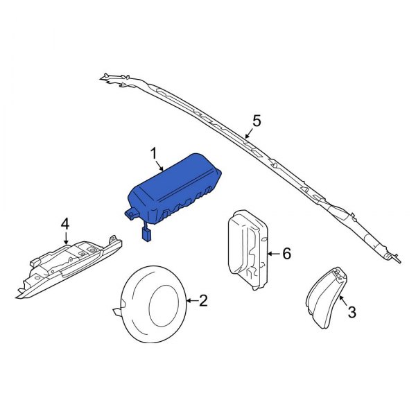 Ford OE JR3Z63044A74A Upper Instrument Panel Air Bag