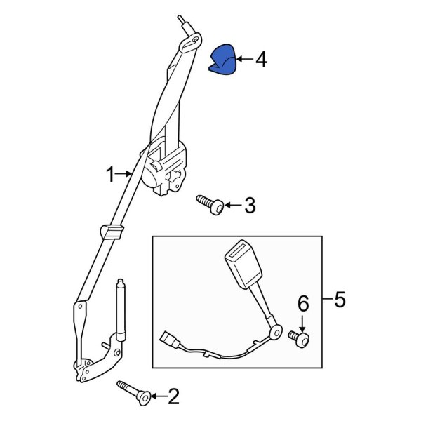 Seat Belt Anchor Plate Cover