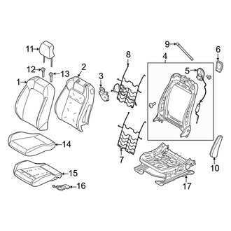 Ford OE - Seats & Tracks - Front Seat Components (Leather, Driver Seat)