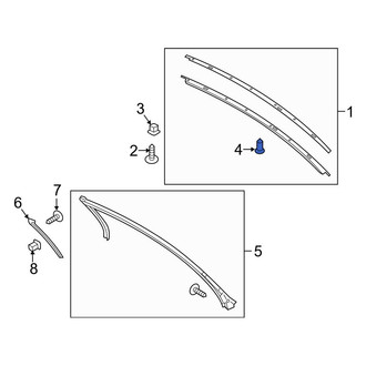 Ford OE - Roof Molding Rivet