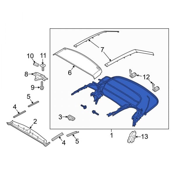 Ford Oe Fr3z7653000am - Convertible Top Assembly