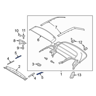 Ford OE - Rear Left Convertible Top Tonneau Cover