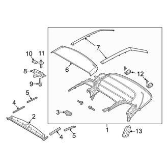 Ford OE - Convertible Top - Frame & Components (EcoBoost Premium / GT Premium / V6 Convertible)