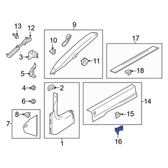 Ford OE - Outer Door Sill Plate Clip