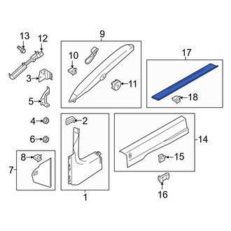 Ford OE - Door Trim Sill Plate Insert