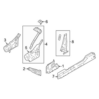Ford OE - Pillars, Rocker & Floor - Hinge Pillar