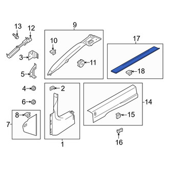 Ford OE - Door Trim Sill Plate Insert