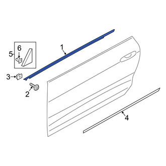 Ford OE - Front Left Outer Door Window Belt Weatherstrip