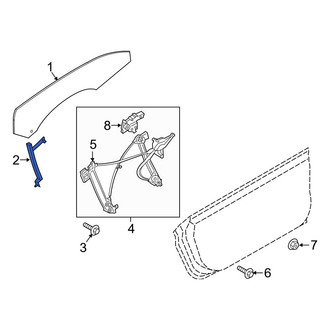 Ford OE - Front Left Window Regulator Rail