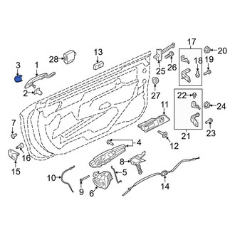 Ford OE - Front Left Outer Exterior Door Handle Cover