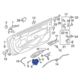 Ford OE - Front Right Door Latch Assembly
