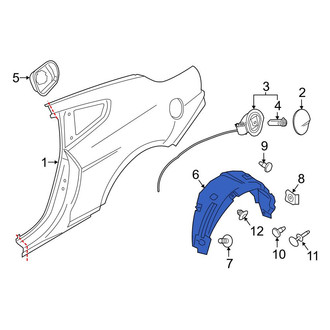 Ford OE - Rear Right Quarter Panel Splash Shield