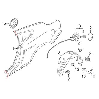 Ford OE - Quarter Panel & Components (EcoBoost / EcoBoost Premium / GT / GT Premium / Shelby GT350 / Shelby GT350R / V6 Coupe)