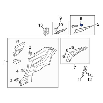 Ford OE - Front Door Sill Plate Clip