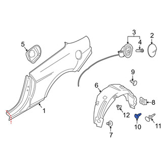 Ford OE - Radiator Support Access Cover Clip