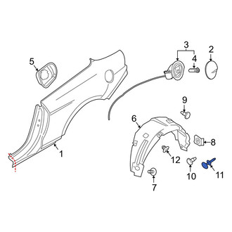 Ford OE - Quarter Panel Splash Shield Clip